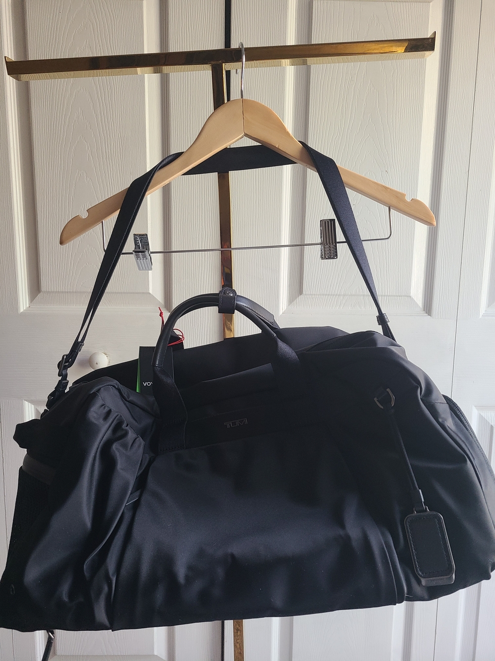 Tumi Black Travel Duffel with Adjustable Shoulder Strap